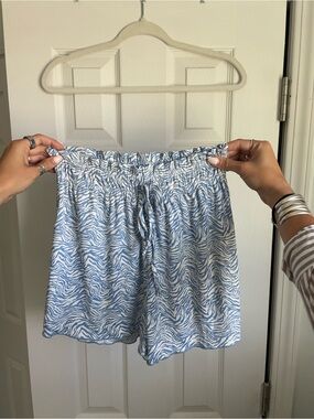 Love Blue Zebra-Print Women’s Shorts